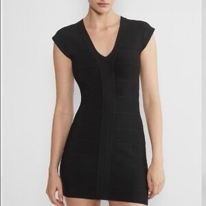 Aritzia Black V-Neck Mini Dress